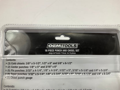 OEM Tools 25515 16 Piece Punch And Chisel Set