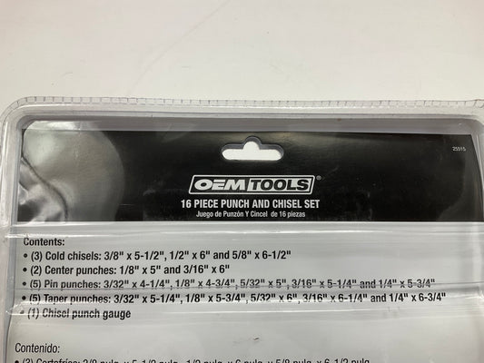 OEM Tools 25515 16 Piece Punch And Chisel Set