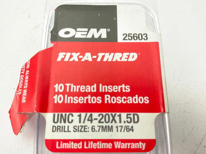 OEM Tools 25603 Fix-A-Thread Inserts UNC 1/4''-20 X 1.5D - 10 Pack