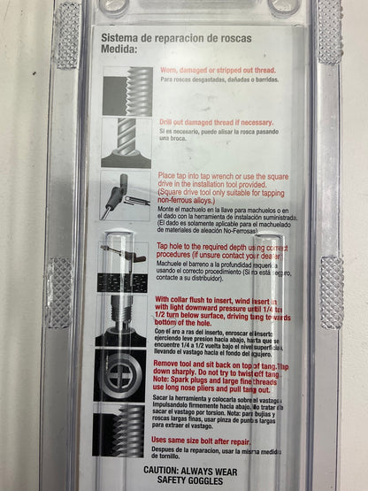 OEM Tools 25604 5/16'' Thread Repair System, 3 SAE Threaded Metal Inserts