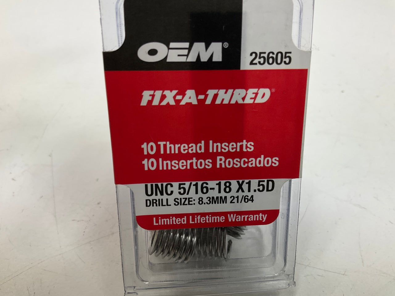 OEM Tools 25605 Fix-A-Thread Inserts UNC 5/16''-18 X 1.5D - 50 Pack