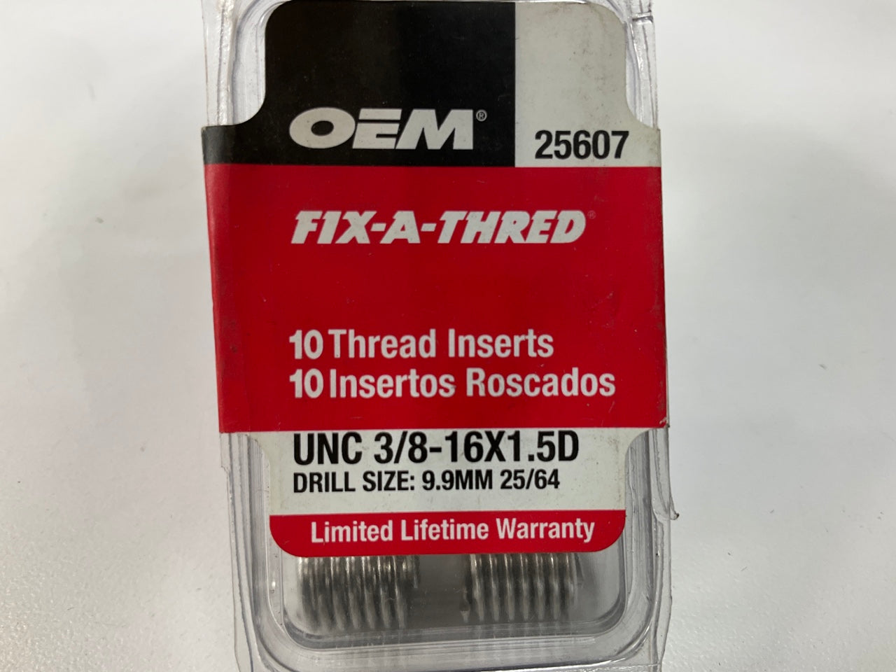 OEM Tools 25607 Fix-A-Thread Inserts UNC 3/8''-16 X 1.5D - 50 Pack