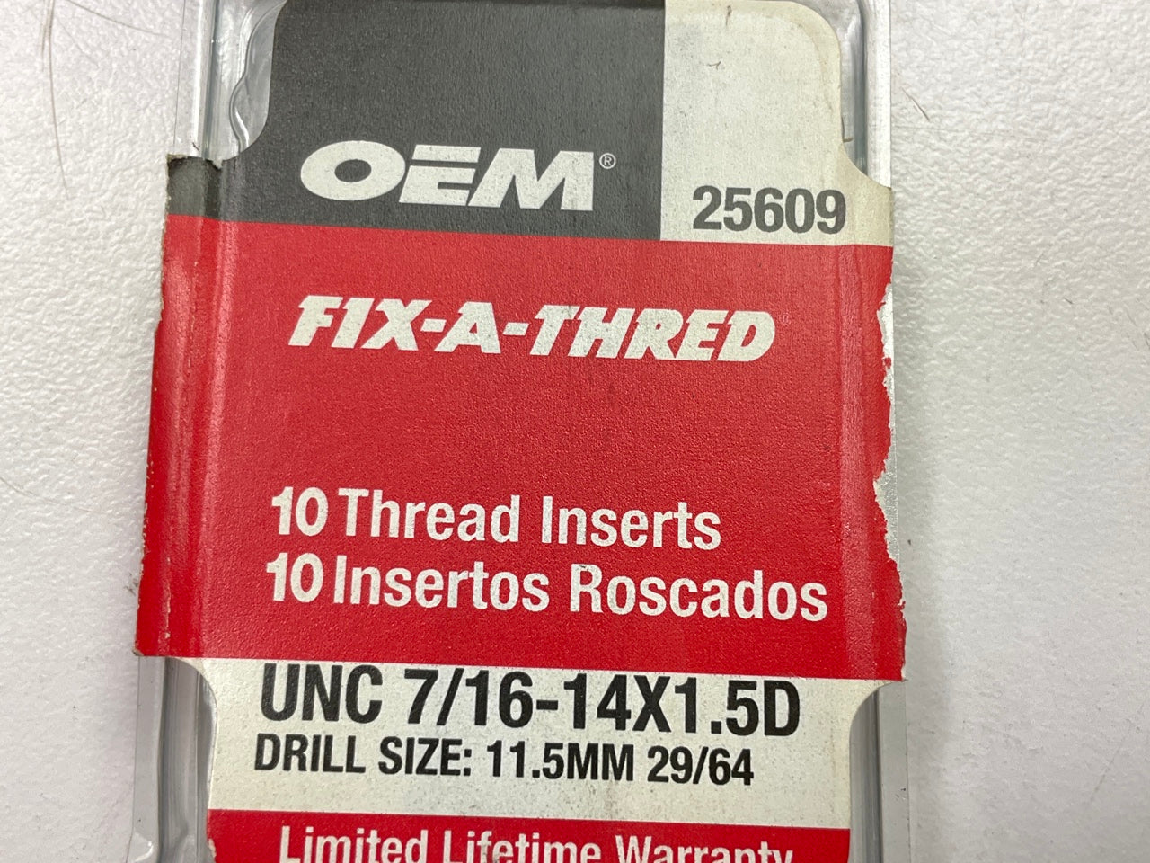 OEM TOOLS 25609 7/16'' Fix-A-Thread Repair Kit - 10 Thread Inserts