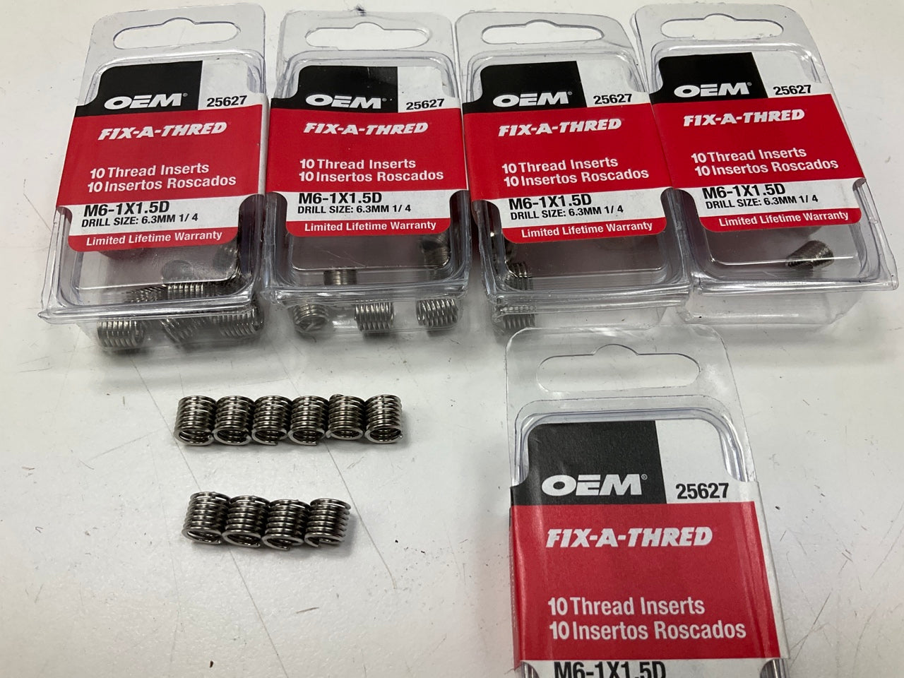 OEM Tools 25627 M6-1X1.5D Metric Thread Repair Inserts, Pack Of 50
