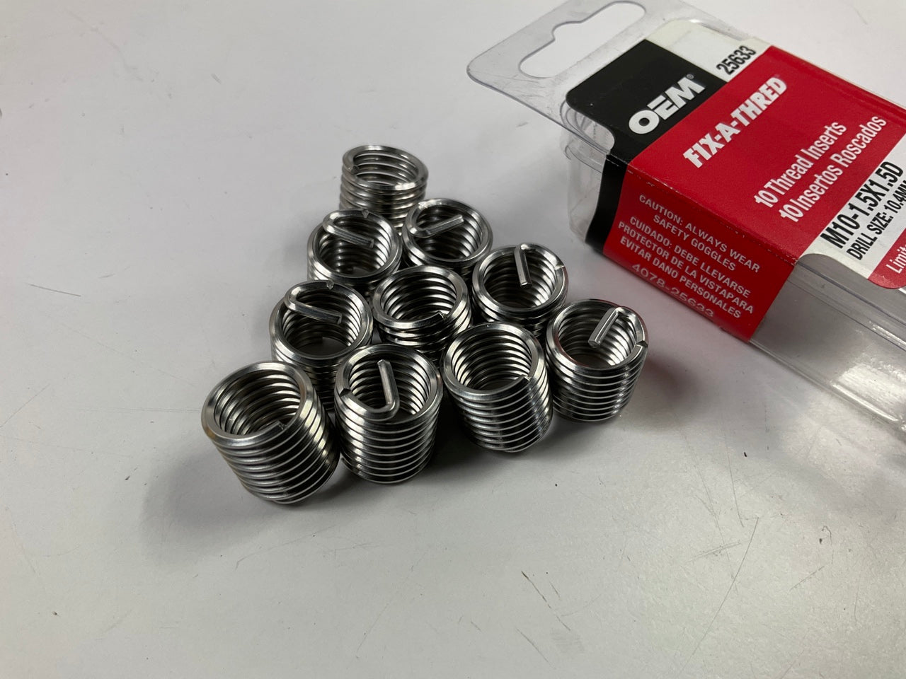 OEM Tools 25633 M10-1.5 Fix-A-Thread Spark Plug Thread Repair Metric Kit, 10 PCS