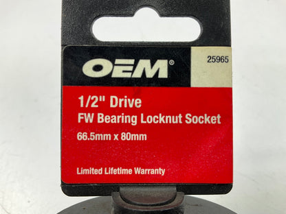 OEM Tools 25965 1/2'' Front Wheel Bearing Locknut Socket (66.5 Mm X 80 Mm)