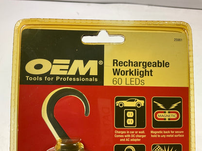 OEM TOOLS 25981 60 LED Rechargeable LED Work Light Lamp, Black
