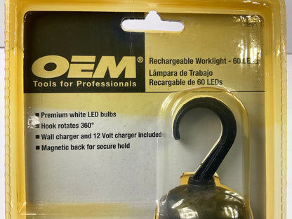 OEM TOOLS 25981 60 LED Rechargeable LED Work Light Lamp, Black