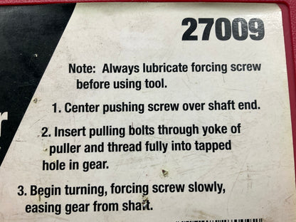 USED #12 - OEM TOOLS 27009 Timing Gear Puller Tool - Pull Timing Gears With Ease
