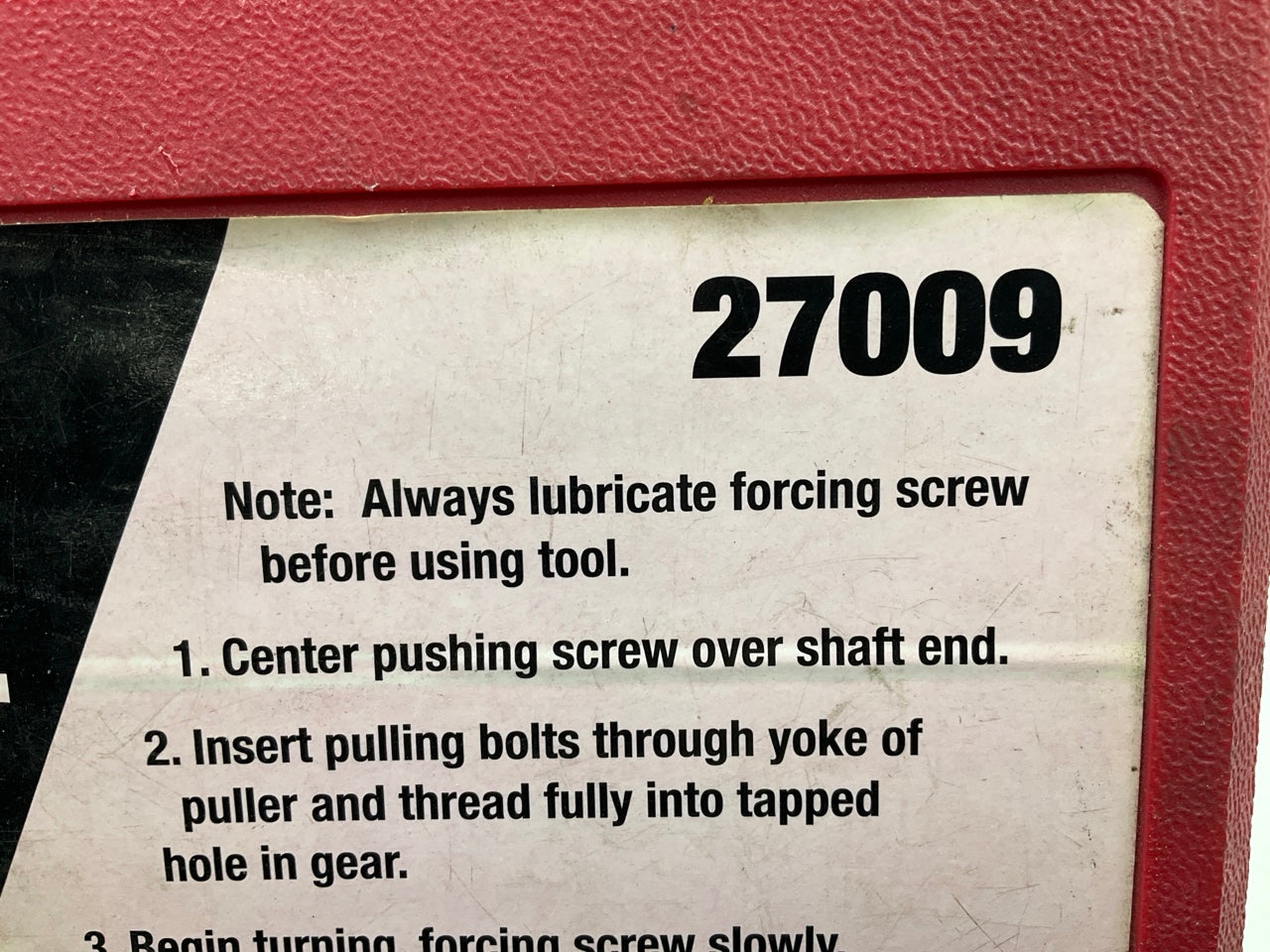 USED #4 - OEM TOOLS 27009 Timing Gear Puller Tool - Pull Timing Gears With Ease