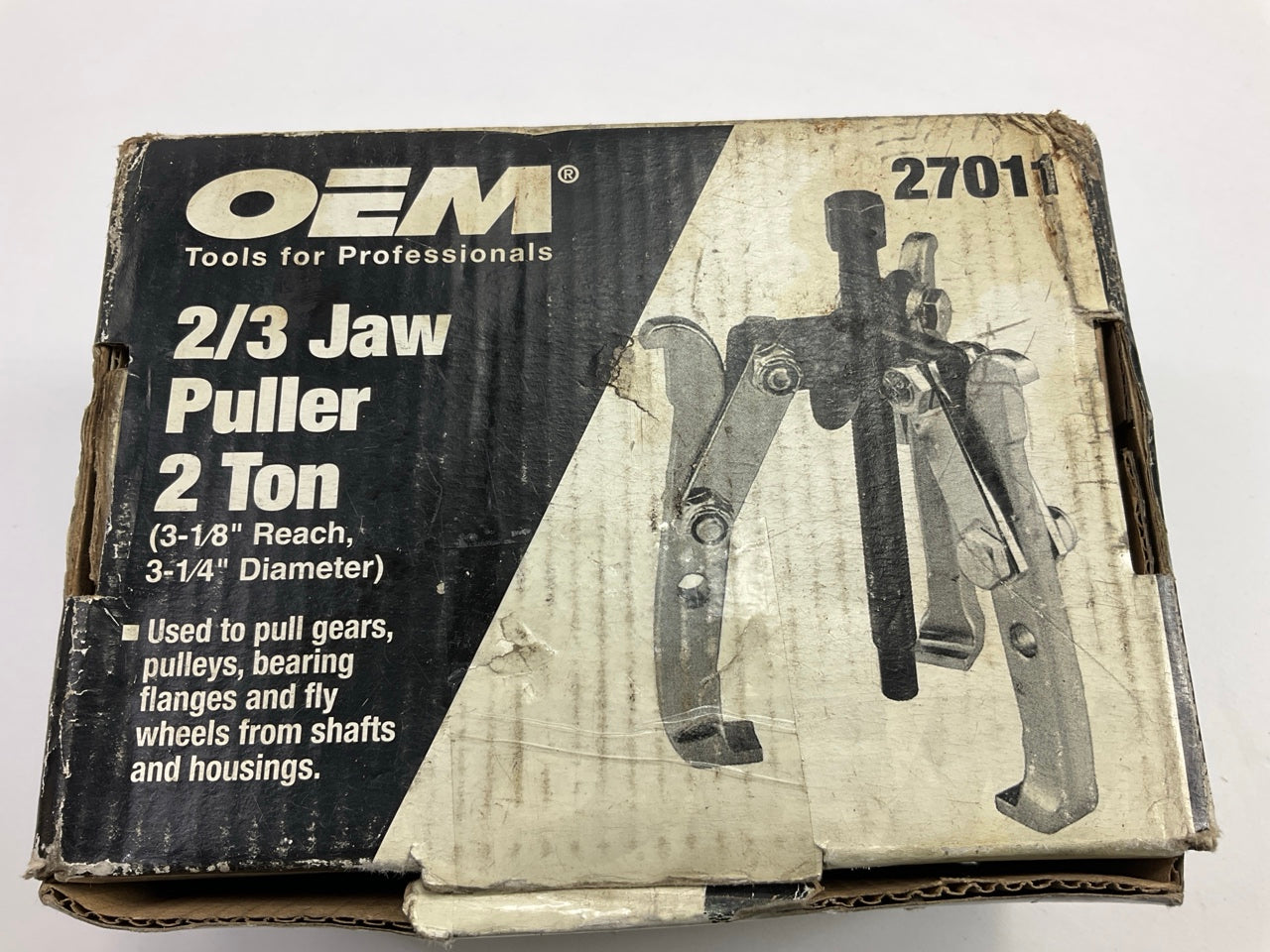 USED #12 - OEM Tools 27011 2-Ton Gear Pulley Puller, 2/3 Jaw, 3-1/4'' Spread