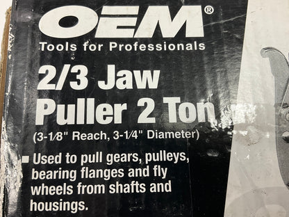 USED #16 - OEM Tools 27011 2-Ton Gear Pulley Puller, 2/3 Jaw, 3-1/4'' Spread