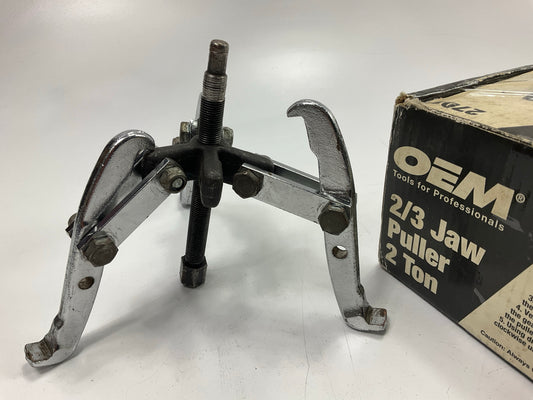 USED #25 - OEM Tools 27011 2-Ton Gear Pulley Puller, 2/3 Jaw, 3-1/4'' Spread