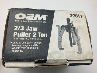 USED #4 - OEM Tools 27011 2-Ton Gear Pulley Puller, 2/3 Jaw, 3-1/4'' Spread