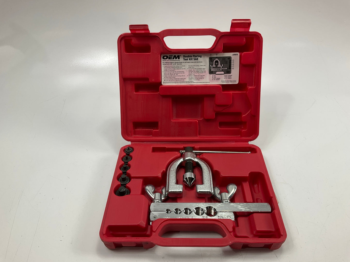 USED #7 OEM Tools 27015 Double Flaring Tool Kit SAE Brake Line