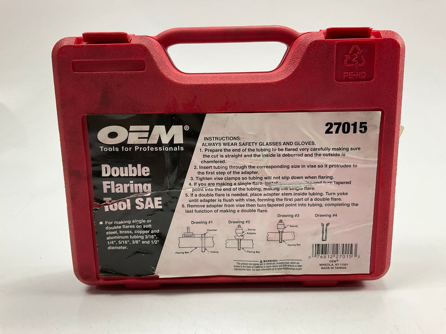USED #7 OEM Tools 27015 Double Flaring Tool Kit SAE Brake Line