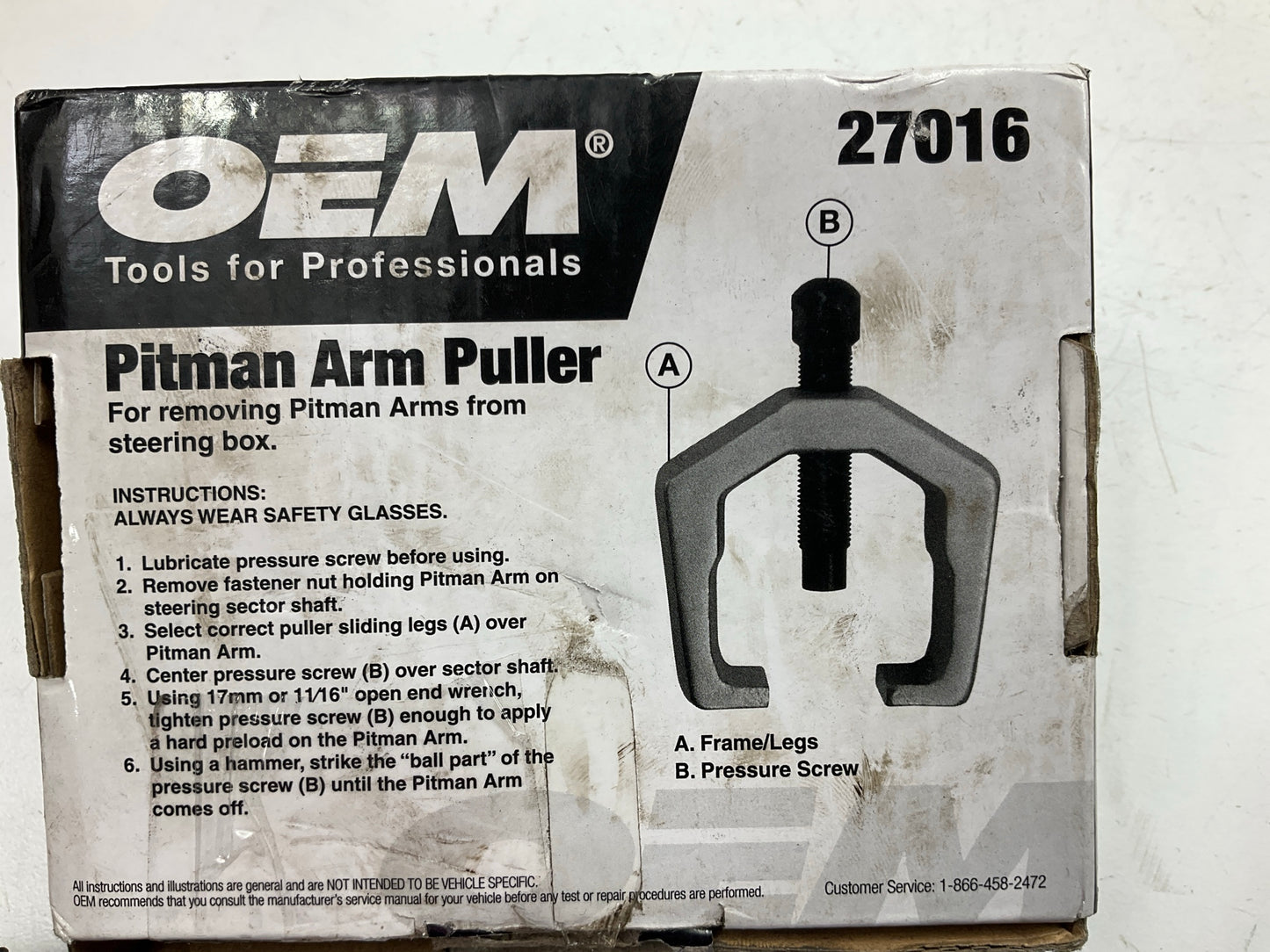 USED #12 OEM Tools 27016 Steering Pitman Arm Puller Heavy Duty