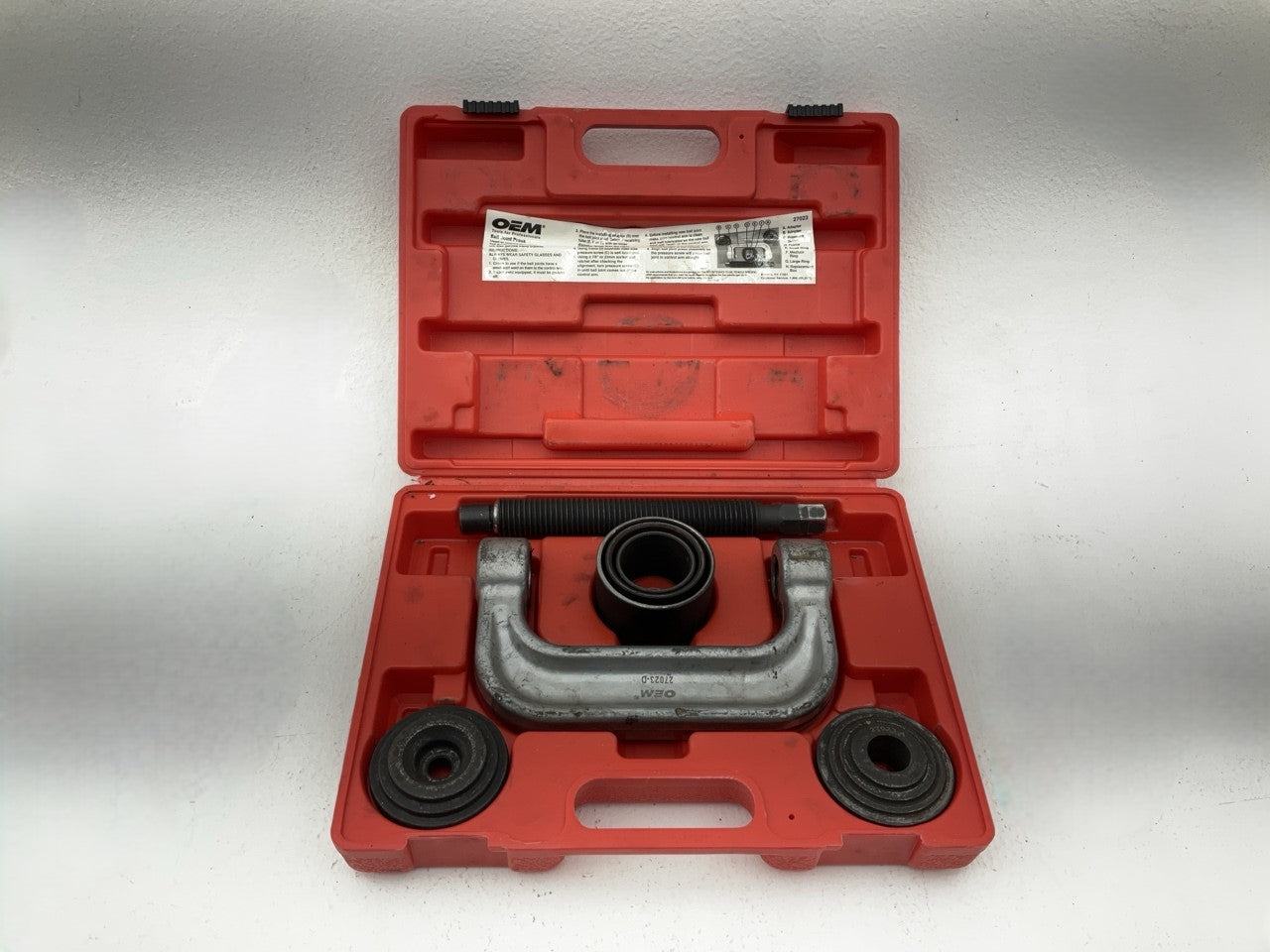 USED #11 - OEM TOOLS 27023 Ball Joint Press Set, C Clamp Ball Joint Tool