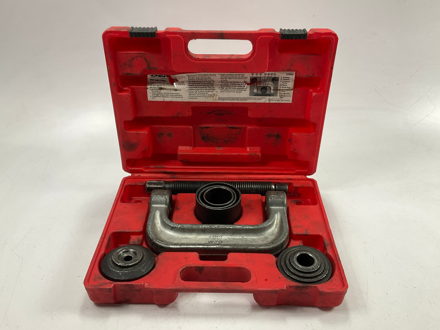 USED #12 - OEM TOOLS 27023 Ball Joint Press Set, C Clamp Ball Joint Tool