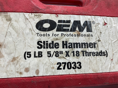 USED #12 - OEM Tools 27033 5-Pound Slide Hammer