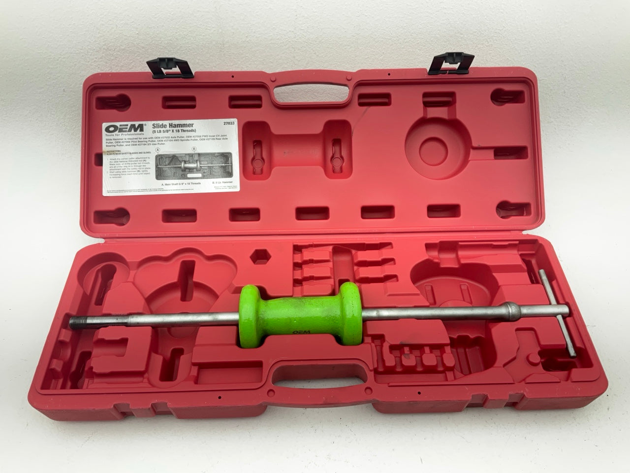 USED #13 - OEM Tools 27033 5-Pound Slide Hammer