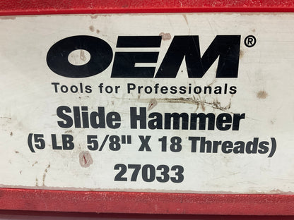 USED #16 - OEM Tools 27033 5-Pound Slide Hammer