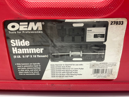 USED #18 - OEM Tools 27033 5-Pound Slide Hammer