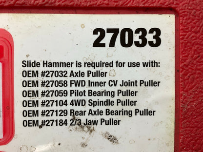 USED #9 - OEM Tools 27033 5-Pound Slide Hammer