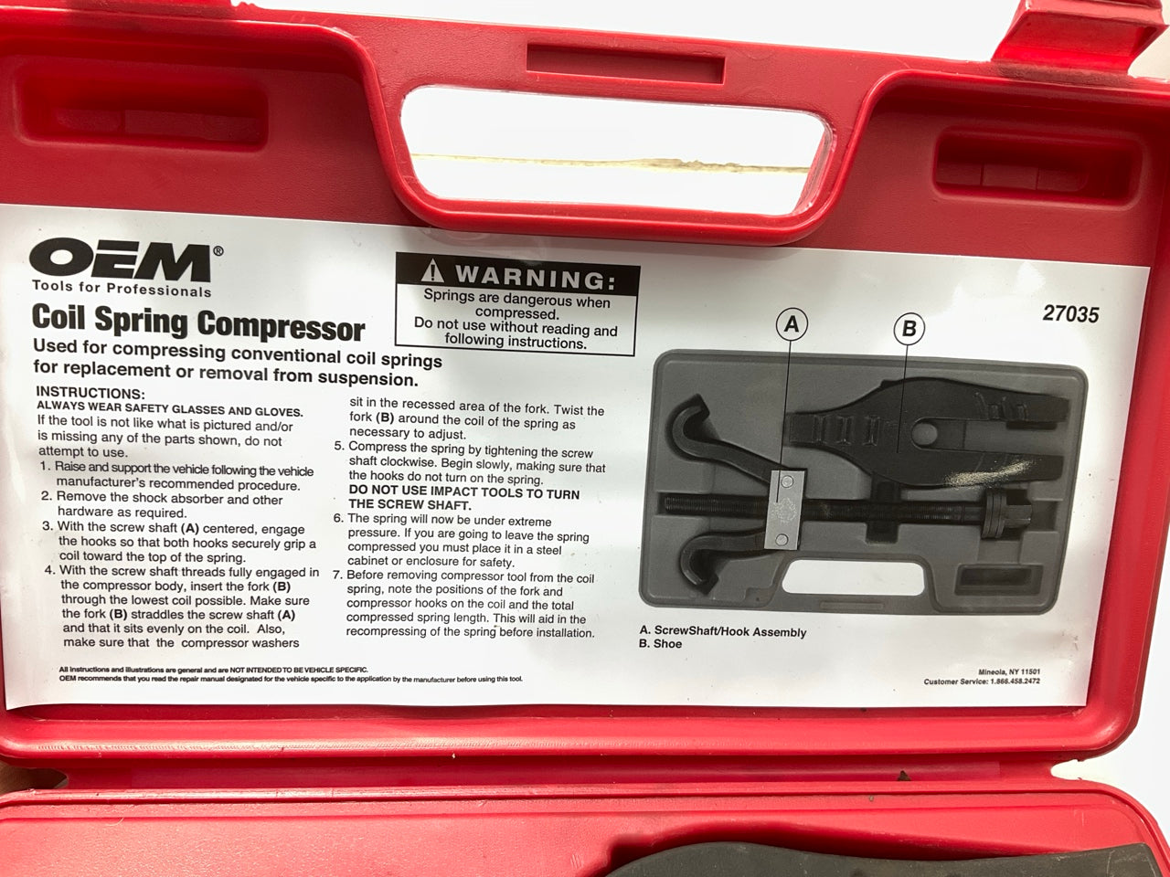 USED #22 - OEM TOOLS 27035 Coil Spring Compressor Tool