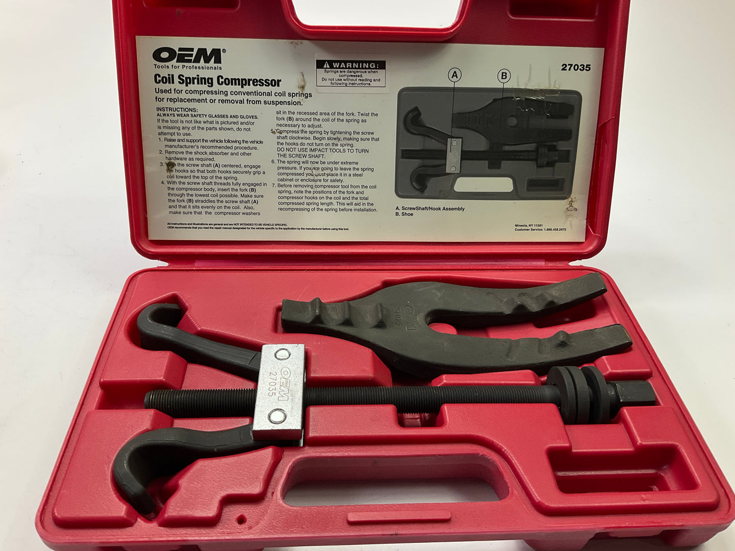 USED #54 - OEM TOOLS 27035 Coil Spring Compressor Tool