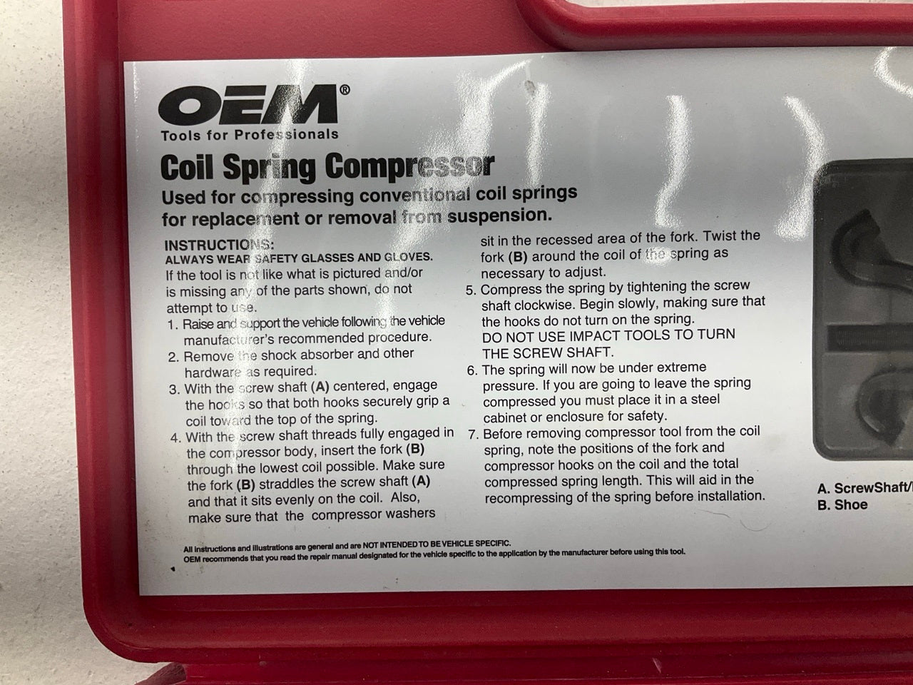 USED #61 - OEM Tools 27035 Coil Spring Compressor Tool