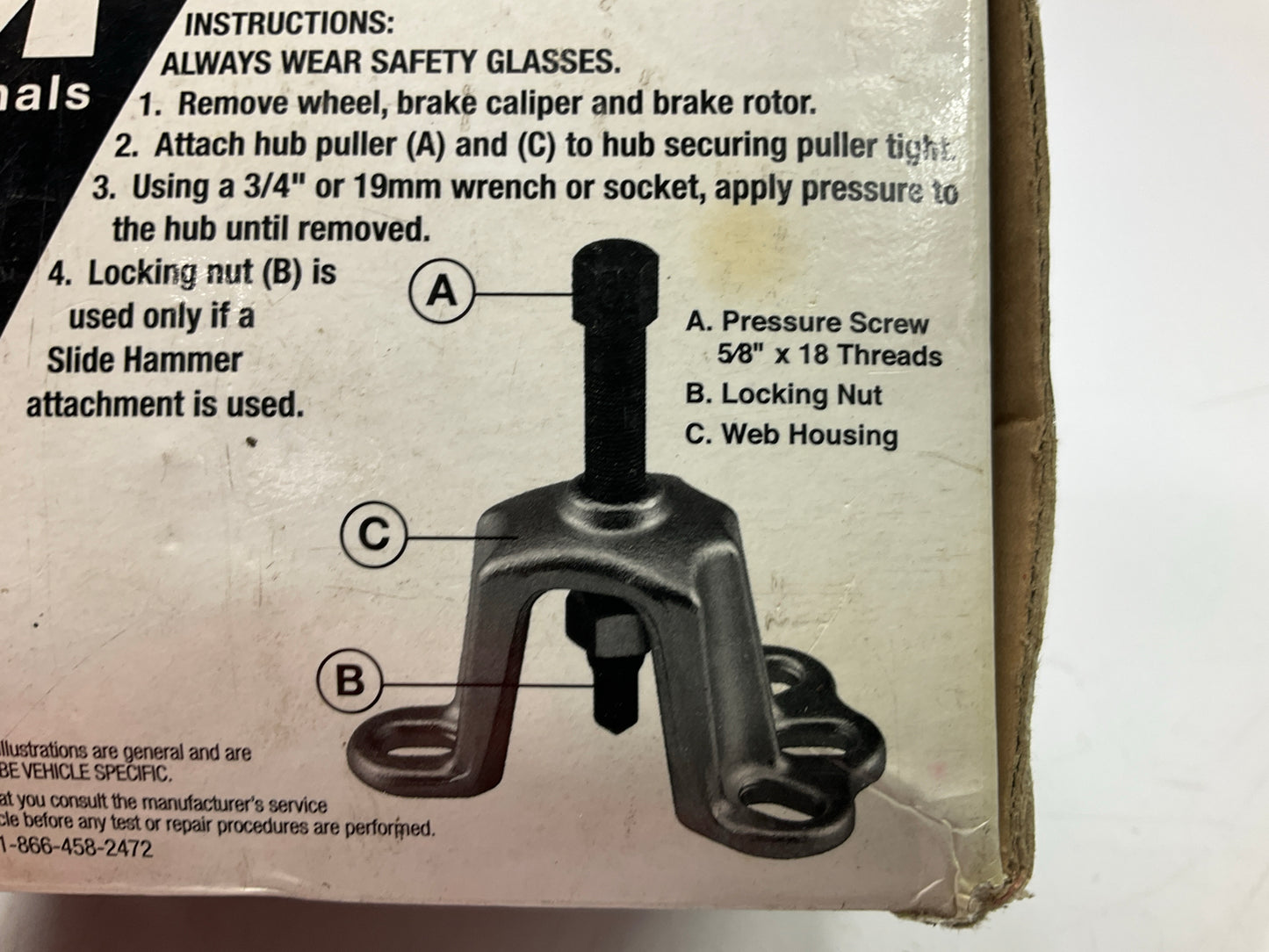 USED #10 - OEM Tools 27037 Front Wheel Drive Hub Puller