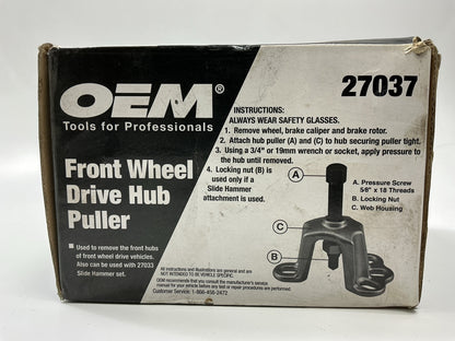 USED #23 - OEM Tools 27037 Front Wheel Drive Hub Puller