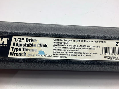 USED #10 - OEM Tools 1/2'' Drive Click Type Torque Wrench (30-250 Ft Lb)