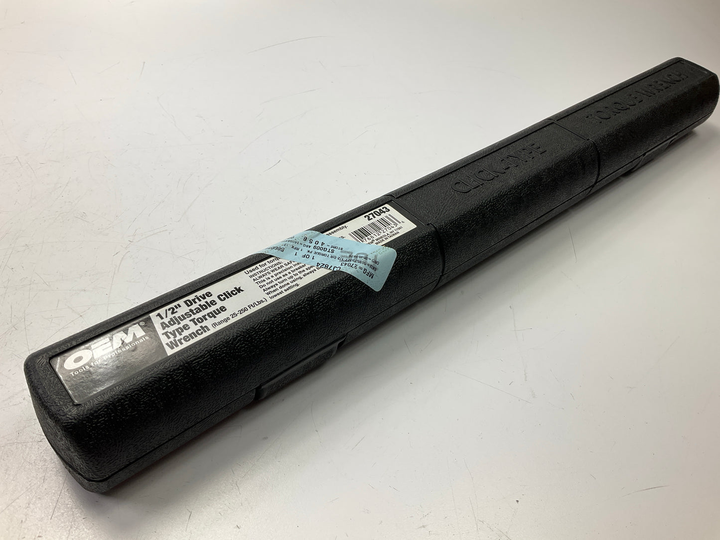 USED #17 - OEM Tools 1/2'' Drive Click Type Torque Wrench (30-250 Ft Lb)