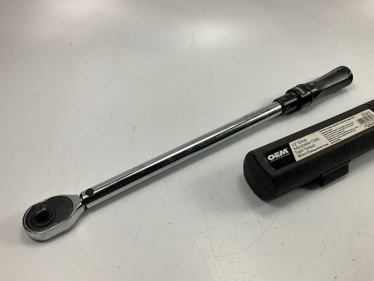 USED #21 - OEM Tools 1/2'' Drive Click Type Torque Wrench (30-250 Ft Lb)