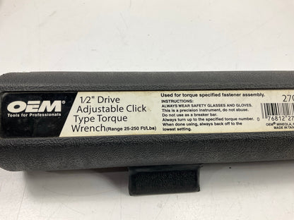 USED #21 - OEM Tools 1/2'' Drive Click Type Torque Wrench (30-250 Ft Lb)