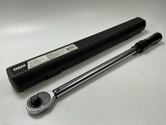 USED #24 - OEM Tools 1/2'' Drive Click Type Torque Wrench (30-250 Ft Lb)