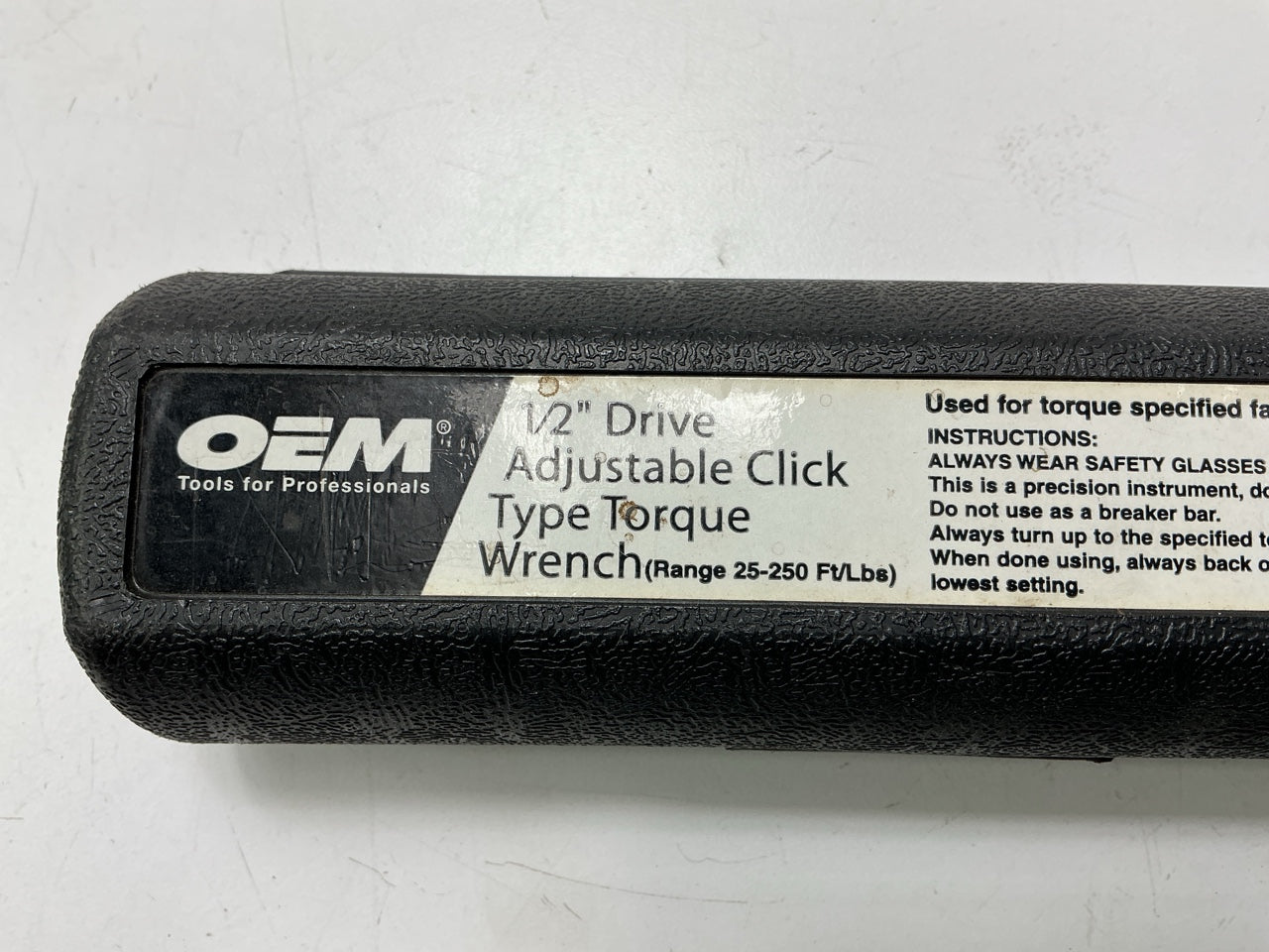 USED #24 - OEM Tools 1/2'' Drive Click Type Torque Wrench (30-250 Ft Lb)