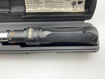 USED #26 - OEM Tools 1/2'' Drive Click Type Torque Wrench (30-250 Ft Lb)