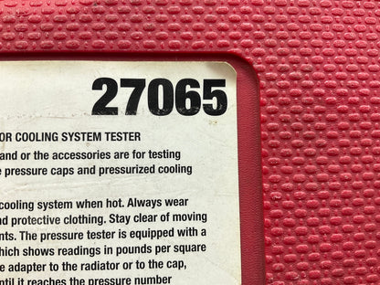 USED #23 - OEM TOOLS 27065 Radiator And Cap Tool Test Kit