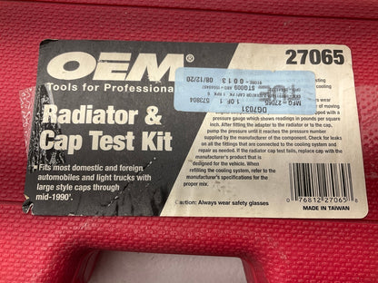 USED #35 - OEM TOOLS 27065 Radiator And Cap Tool Test Kit
