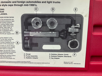 USED #39 - OEM TOOLS 27065 Radiator And Cap Tool Test Kit
