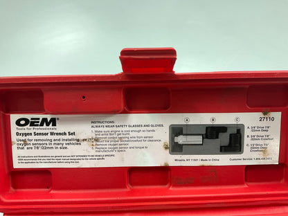 USED #12 OEM Tools 27110 Oxygen Sensor Removal Socket Set 7/8'' (22mm) Tool