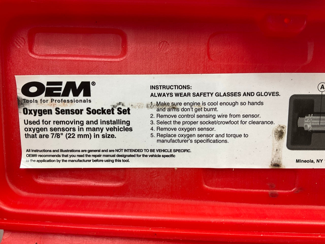 USED #9 - OEM Tools 27110 Oxygen Sensor Removal Socket Set 7/8'' (22mm) Tool