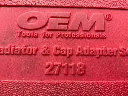 USED #15 OEM TOOLS 27118 Radiator And Cap Adapter Set 1995-UP GM & Ford Vehicles
