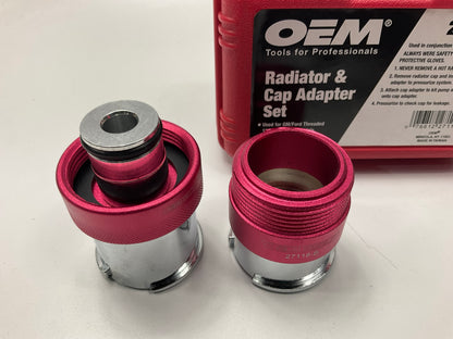 USED #22 OEM TOOLS 27118 Radiator And Cap Adapter Set 1995-UP GM & Ford Vehicles
