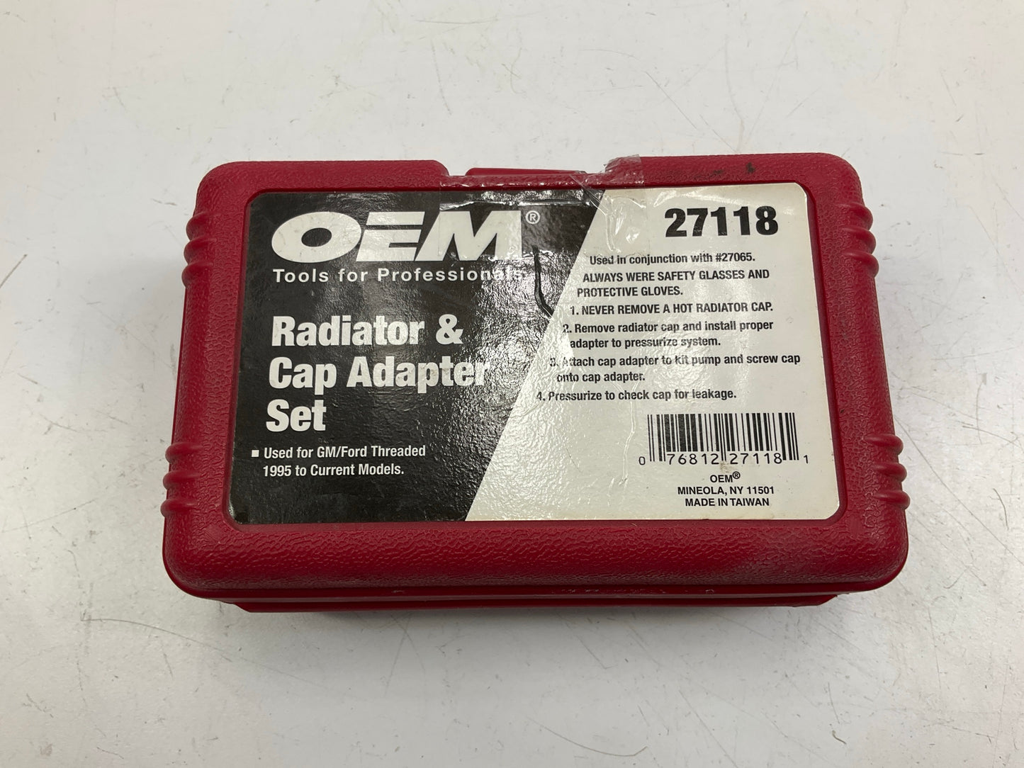 USED #28 OEM TOOLS 27118 Radiator And Cap Adapter Set 1995-UP GM & Ford Vehicles