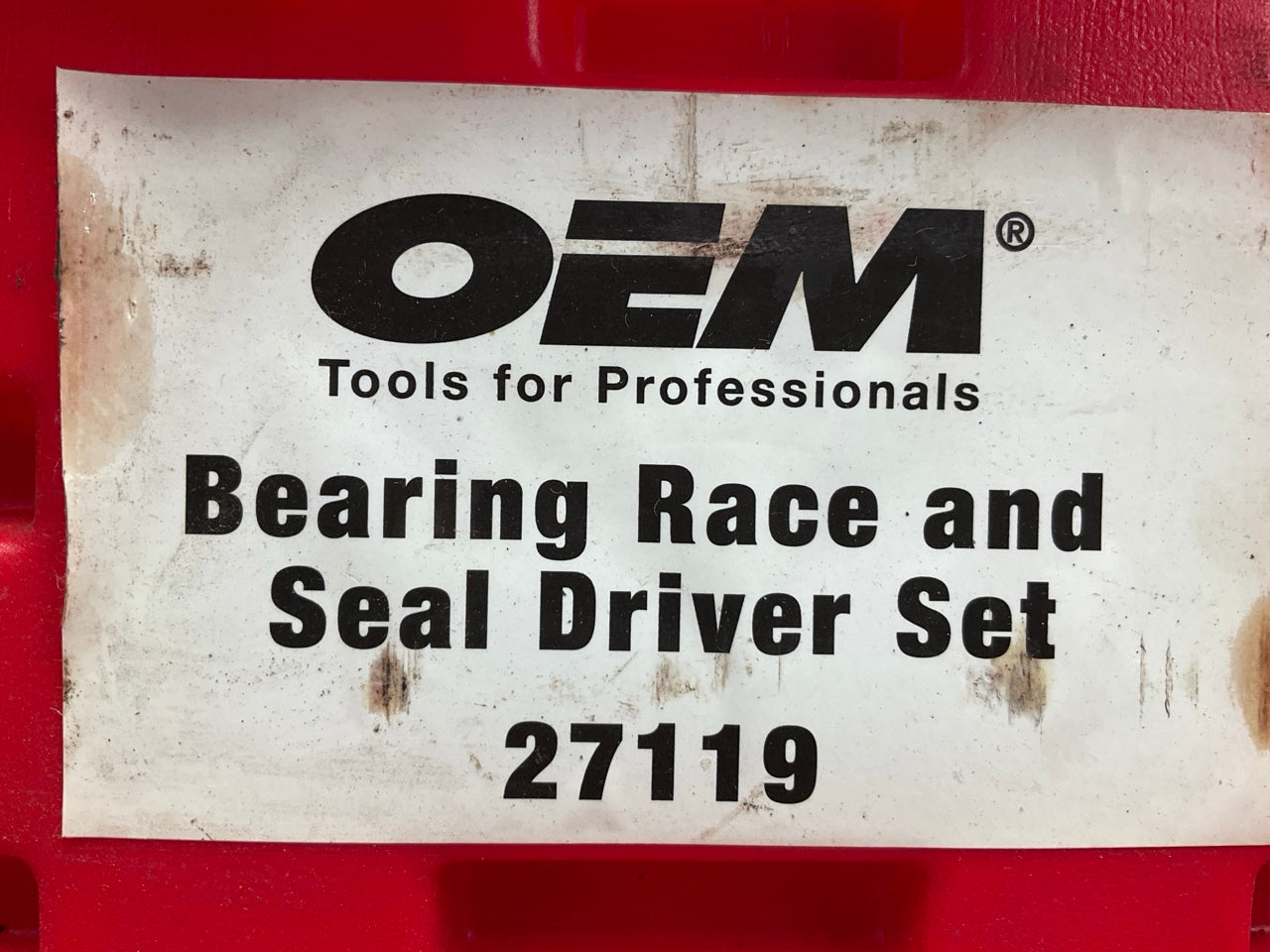 USED #18 - OEM Tools 27119 Bearing And Race Installer Tool Set, Seal Driver Set