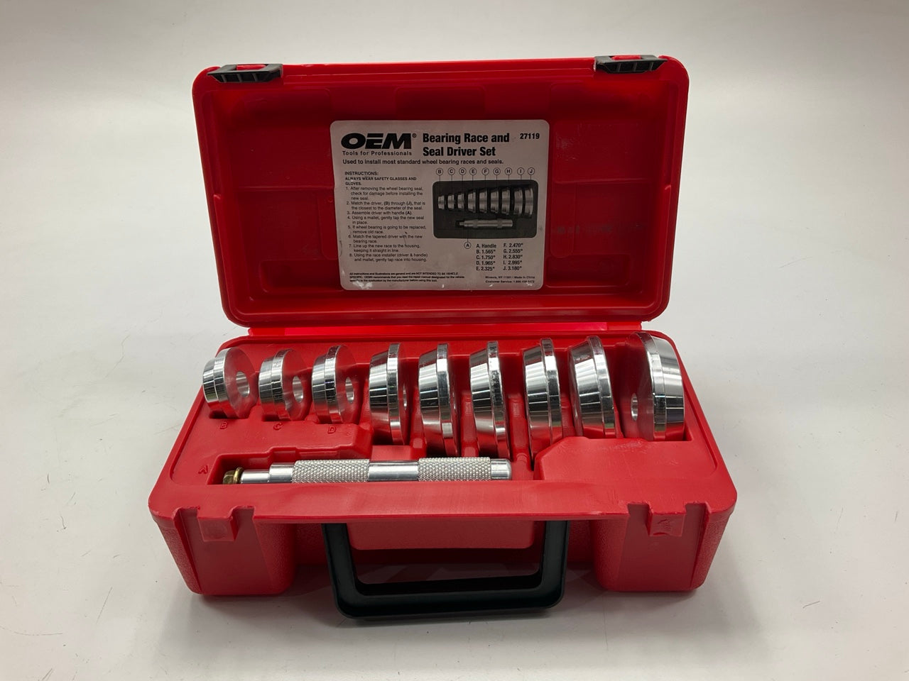USED #19 - OEM Tools 27119 Bearing And Race Installer Tool Set, Seal Driver Set